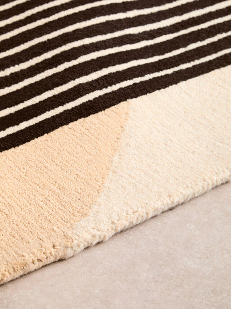 Orsina Geometric Rug with a striped design in earthy tones for modern home decor