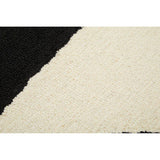 Orsina Geometric Rug with a modern black and cream design, perfect for contemporary interiors