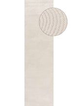 Light beige geometric rug with a textured pattern for modern home decor