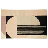 Orsina Geometric Rug featuring abstract shapes in soft pastel tones and black lines
