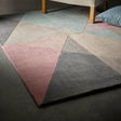 Stylish Geometric Rug in pastel shades, adding modern flair to living spaces