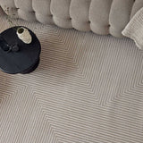 Stylish geometric rug with a modern design, perfect for contemporary living spaces