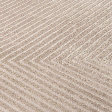 Elegant Geometric Rug in Beige with Modern Lines for Stylish Home Decor
