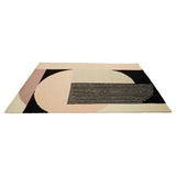 Orsina Geometric Rug in soft pastel colours featuring abstract shapes and stripes