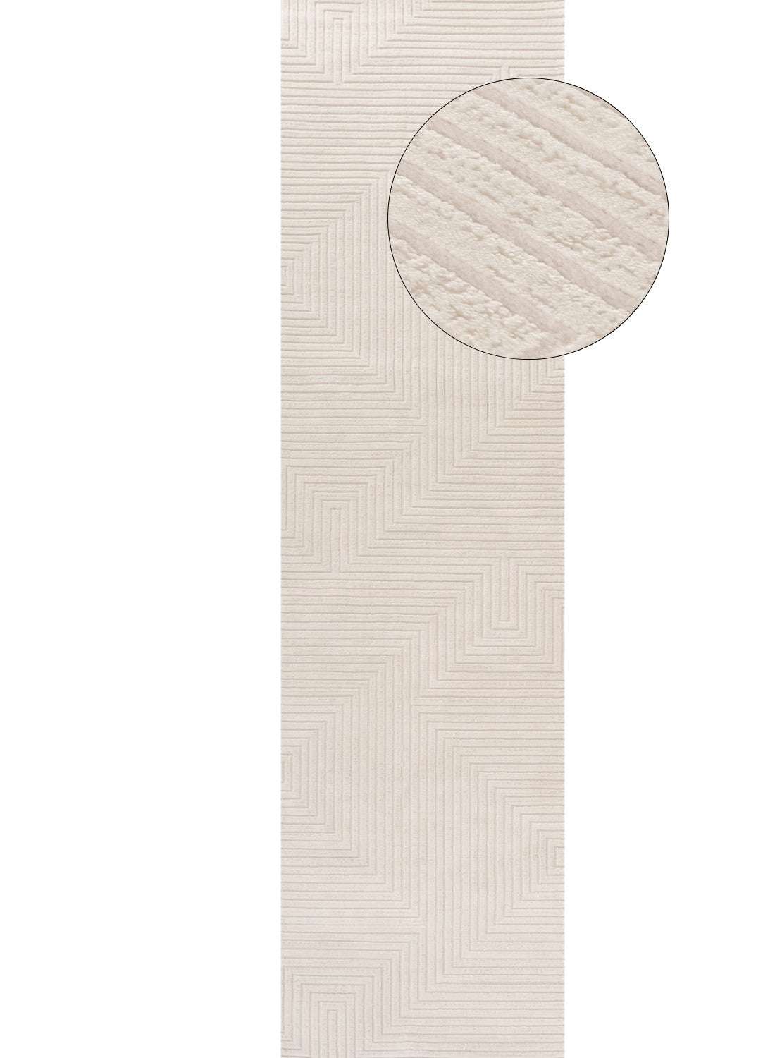Stylish Geometric Rug in cream with textured patterns, perfect for modern home decor