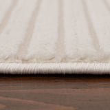 Soft white Geometric Rug with subtle textures, perfect for contemporary home decor