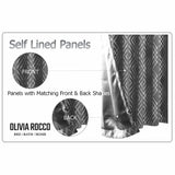 Geometric Silver Sparkle Blackout Curtains for Living Room and Bedroom