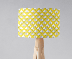 Shadow Bright Yellow Geometric Pattern Lampshade for Stylish Home Decor