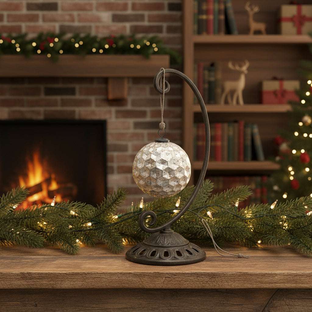 Shades 4 Seasons Glass Honeycomb Bauble Decoration GLASS Shades 4 Seasons