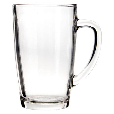 Orsina Clear Glass Mugs with a Comfortable Handle for Hot Beverages