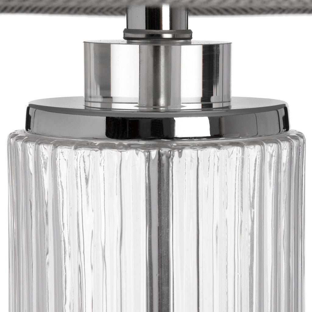Shades 4 Seasons Glass Table Lamp with Gray Shade Shades 4 Seasons