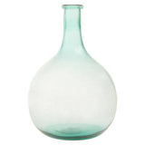 Elegant Orsina Glass Vase in a rounded shape with a beautiful turquoise tint for stylish decor