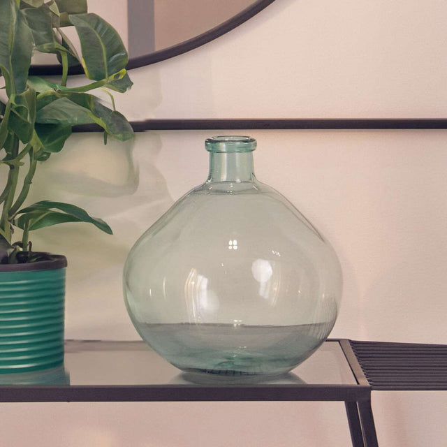 Orsina Glass Vase in a Round Shape, Perfect for Decorative Displays and Adding Elegance to Your Home