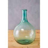 Orsina Glass Vase in a unique round shape with a green gradient finish for home decor