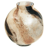 Orsina Decorative Glass Vase with Unique Swirls in Brown and Cream for Elegant Home Decor