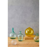 Collection of Orsina Glass Vases in various shapes and colours on a wooden table
