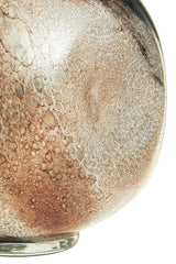 Orsina Glass Vase in a Textured Brown and Cream Design, Perfect for Home Decor
