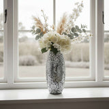 Stylish Glitter Vase from London Boutique Lifestyle with Floral Arrangement on a Windowsill