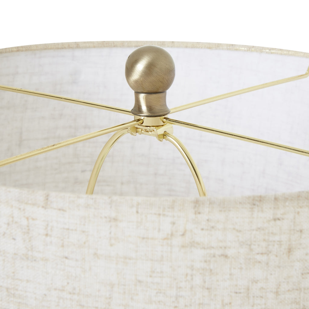 White Wash Wicker Globe Table Lamp With Linen Shade Shades 4 Seasons