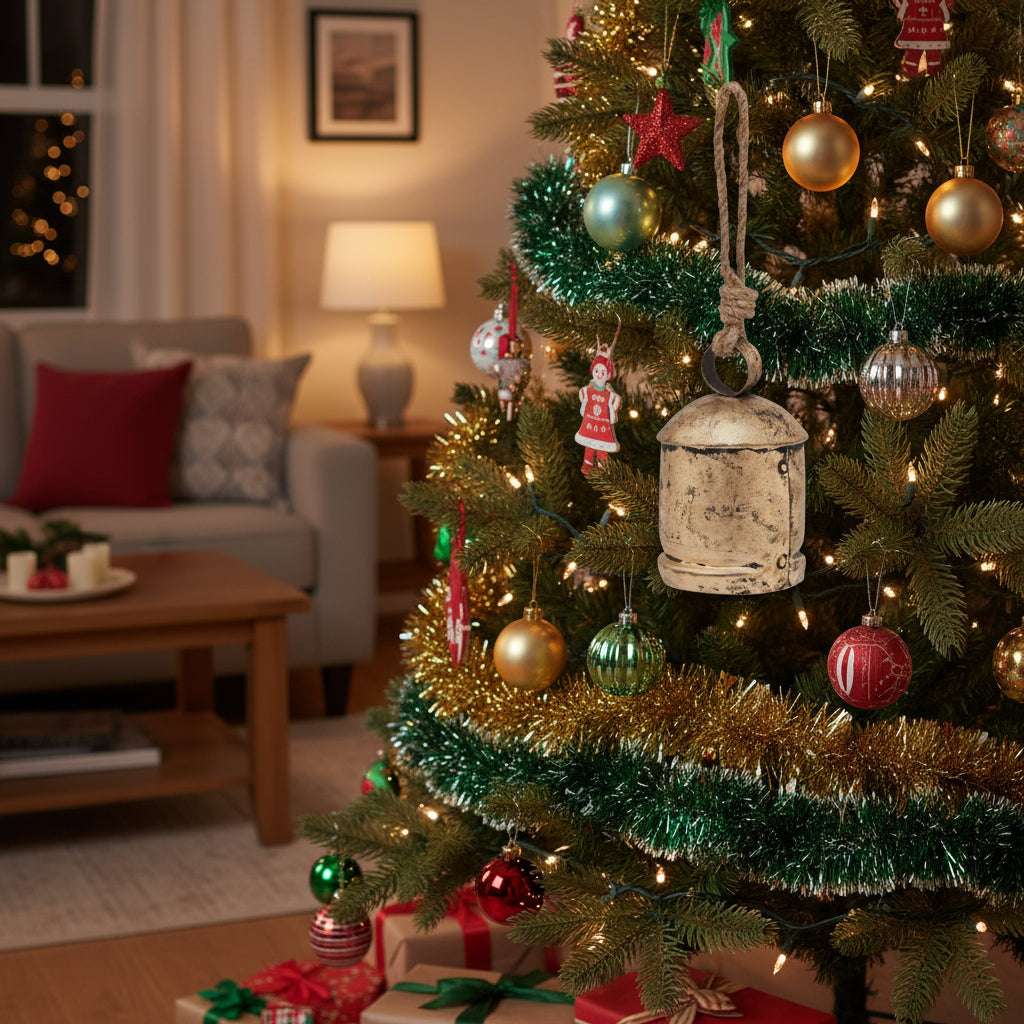 Shades 4 Seasons Gold Bell Bauble for Christmas Decor GOLD WOOD Shades 4 Seasons