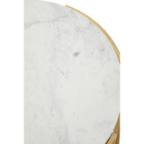 Pali Two Tier White and Gold Side Table Orsina