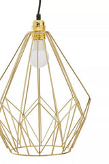 Orsina Pendant Light in a geometric gold design for modern home interiors