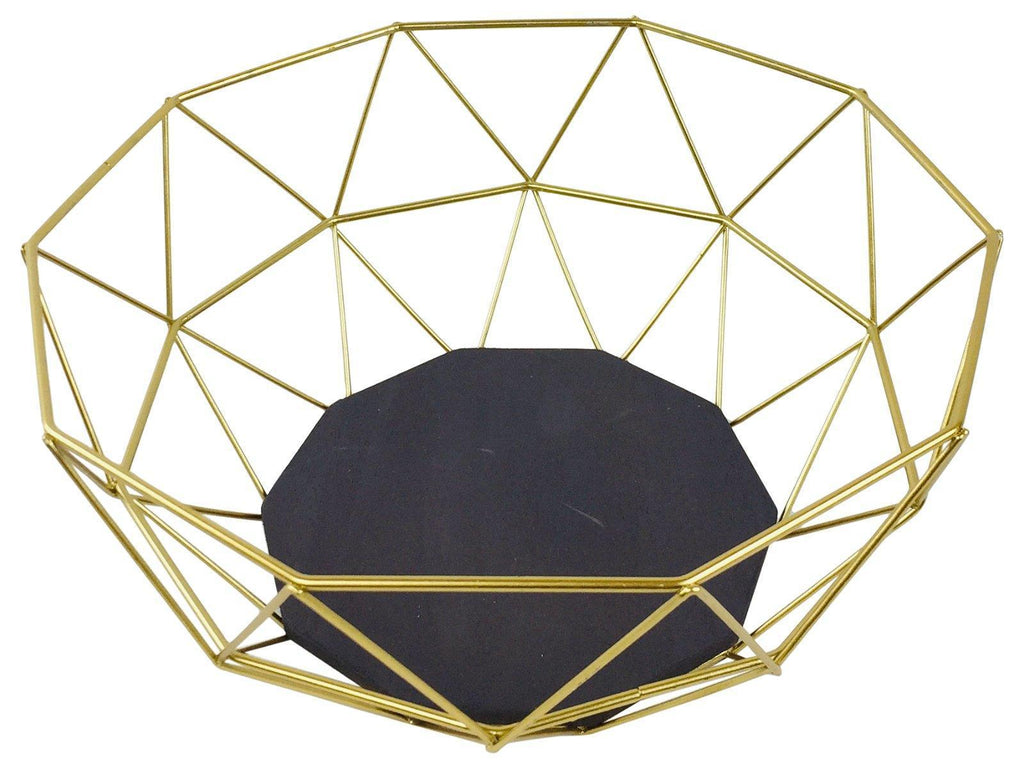 Golden Geometric Style Wire Bowl Geko Products