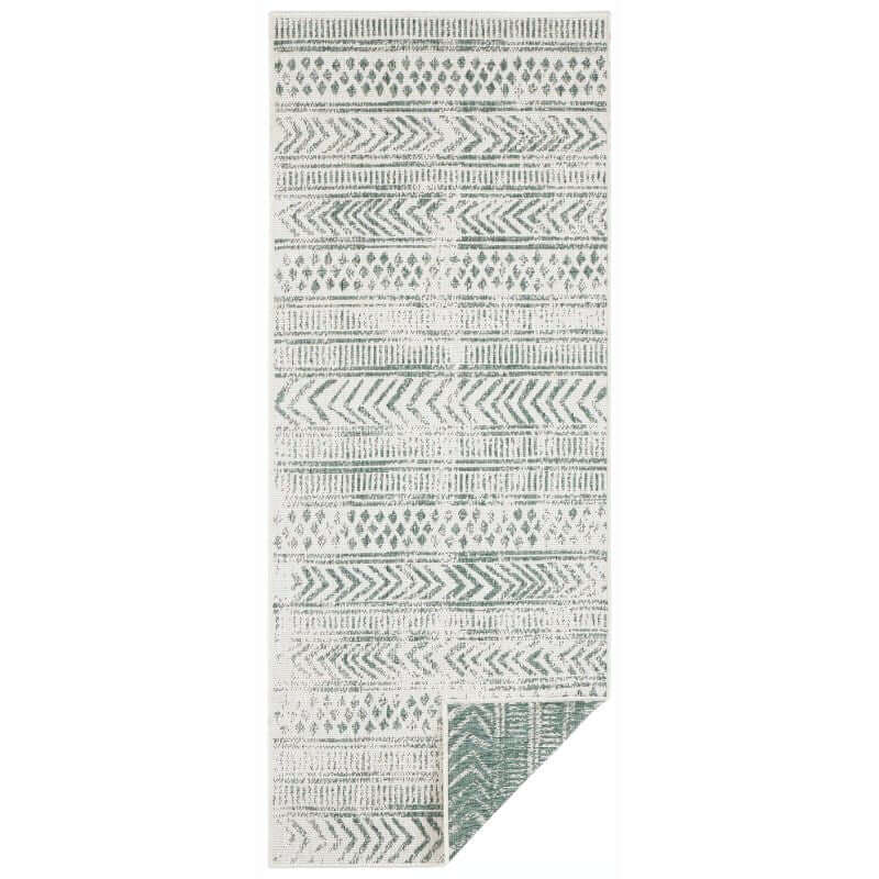 Stylish Green Rug with Geometric Patterns for Contemporary Home Decor