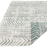 Stylish Green Rug with Geometric Patterns and Soft Texture for Modern Interiors