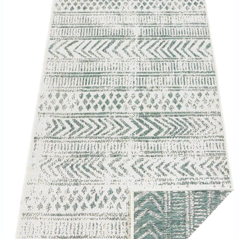 Stylish Green Rug with Geometric Patterns to Enhance Your Home Decor