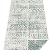 Stylish Green Rug with Geometric Patterns to Enhance Your Home Decor