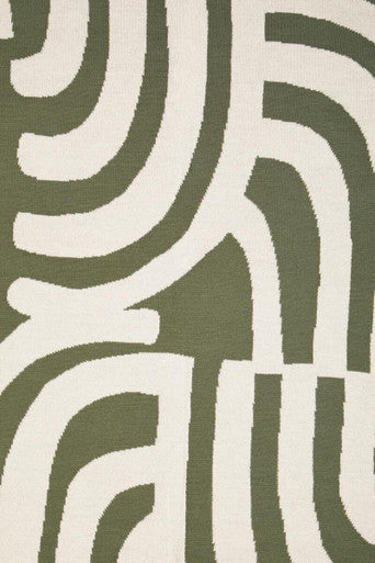 Orsina Green Throw with Abstract Pattern for Stylish Home Decor