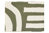 Orsina Green Throw featuring a stylish abstract design with soft texture