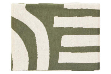 Orsina Green Throw featuring a stylish abstract design with soft texture