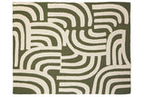 Orsina Green Throw with Abstract Pattern and Soft Texture for Cozy Home Decor