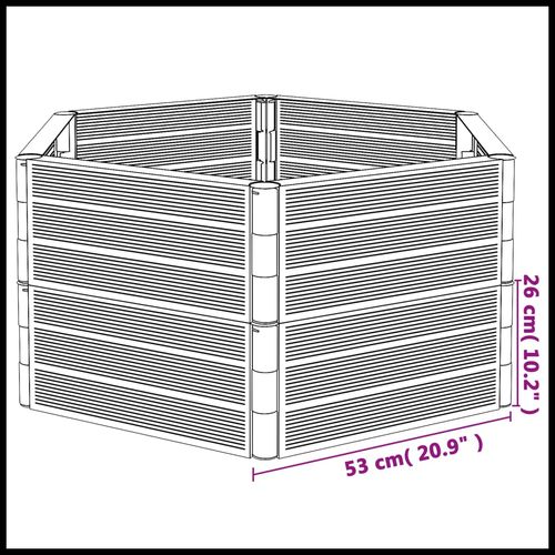vidaXL Anthracite Garden Planters 2 pcs vidaXL