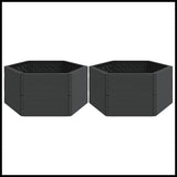 vidaXL Anthracite Garden Planters 2 pcs vidaXL