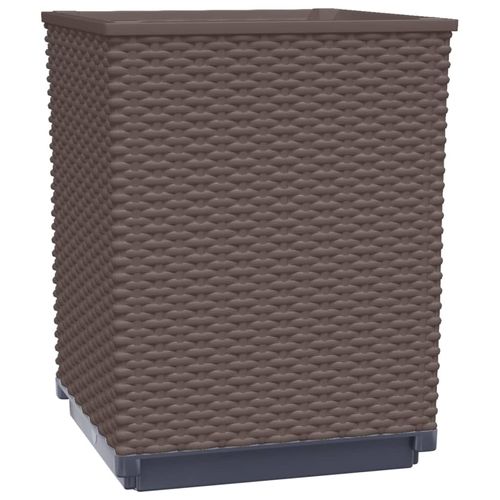 vidaXL Garden Planters 2 pcs Dark Grey 30x30x37 cm Polypropylene vidaXL