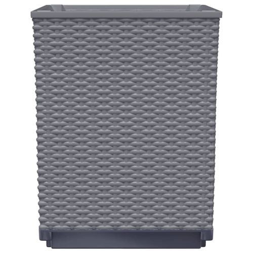 vidaXL Garden Planters 2 pcs Dark Grey 30x30x37 cm Polypropylene vidaXL
