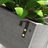 Outsunny Wooden Garden Planters with Trellis Wall-mounted Raised Garden Bed Outsunny
