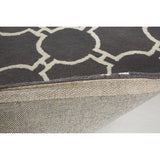 Orsina Grey and White Rug with a Geometric Pattern and Soft Textured Backing