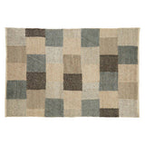 Orsina Grid Design Rug featuring a patchwork of neutral textures and colours for stylish home decor