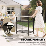 Wise Galleria Grill Cart with secure mobility features and lockable wheels for easy movement