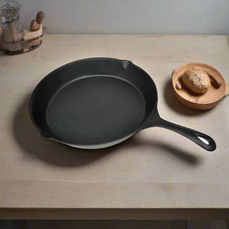 vidaXL Grill Fry Pan Cast Iron 30 cm Round vidaXL