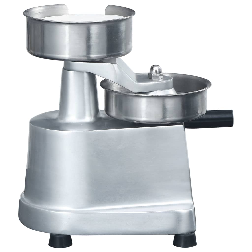 vidaXL Hamburger Press Machine with 500 Patty Papers Aluminium 10 cm vidaXL