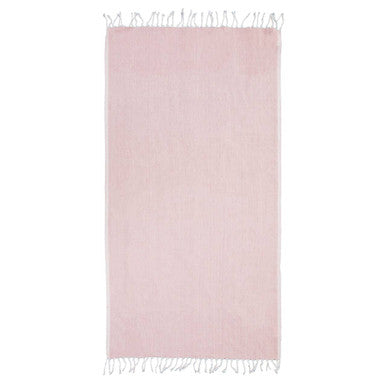 Orsina Hammam Towel in soft pink with decorative fringes for stylish bathroom use