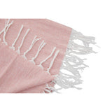 Orsina Hammam Towel in soft pink with white fringes, perfect for beach or bathroom use