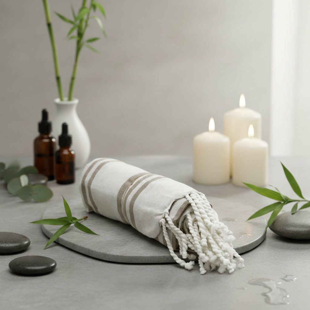 Hamman Spa Towel - Sand- 90x170cm Luxury Spa Towel AW Dropship UK