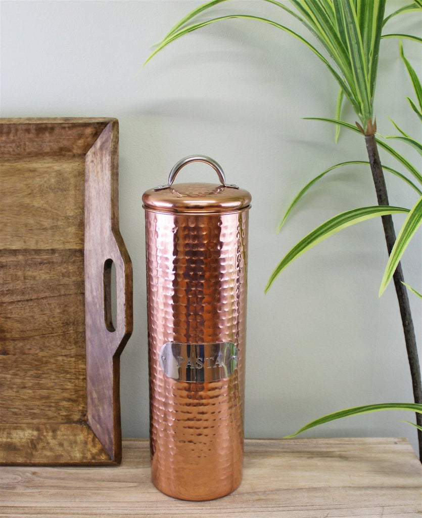 Hammered Copper Pasta Tin, 30x10cm Geko Products