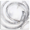 Galaxy Silver And Grey Hand Painted Canvas SILVER WOOD Shades 4 Seasons
